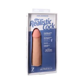 The Realistic Cock 7 in. ULTRASKYN Vac U Lock Dildo Vanilla