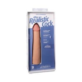 The Realistic Cock 9 in. ULTRASKYN Vac U Lock Dildo Vanilla