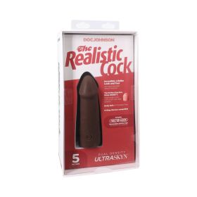 The Realistic Cock 5 in. ULTRASKYN Vac U Lock Dildo Chocolate