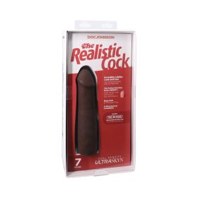 The Realistic Cock 7 in. ULTRASKYN Vac U Lock Dildo Chocolate