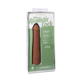 The Realistic Cock 9 in. ULTRASKYN Vac U Lock Dildo Caramel