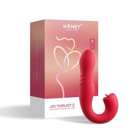 Honey Play Box Joi Thrust 2 App Controlled Thrusting Vibrator & Clit Licker