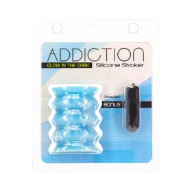 Addiction Silicone Reversible Stroker Glow in the Dark