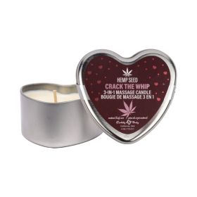 Earthly Body Hemp Seed Valentine 3 in 1 Massage Candle Crack The Whip 4.7 oz.