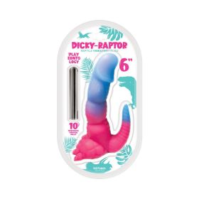 Playeontology Series Dicky Raptor Vibrating Silicone Dildo Multi Speed 6 in.