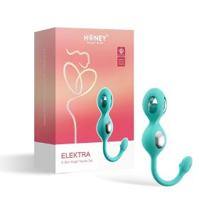 Honey Play Box Elektra App Controlled E Stim Kegel Training Set Cyan