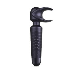 MAN WAN Man.Wand Evo 2 In 1 Frenulum Stimulator & Wand with Crescendo Black Plum