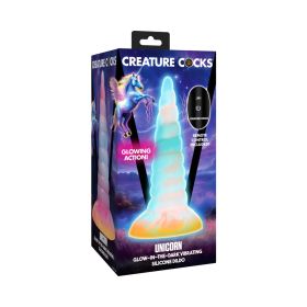 Creature Cocks Unicorn Glow in the Dark Vibrating Silicone Dildo