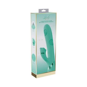 VIVE Fiore Rechargeable G Spot Air Wave and Tapping Flared Clit Stimulator Green