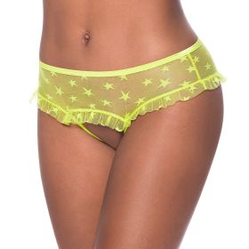 Magic Silk Sweetums Skirted Hipster with Open Crotch Panty Pina Colada L/XL