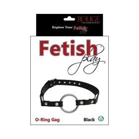 Rouge Fetish Play Vegan O Ring Gag Black