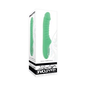 Evolved Full Throttle Rechargeable Warming Vibrator Silicone Mint Green