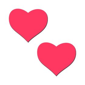 Pastease Love: Glow in the Dark Neon Pink Heart Pasties Nipple Covers