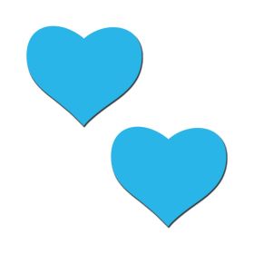 Pastease Love: Glow in the Dark Neon Turquoise Heart Pasties Nipple Covers
