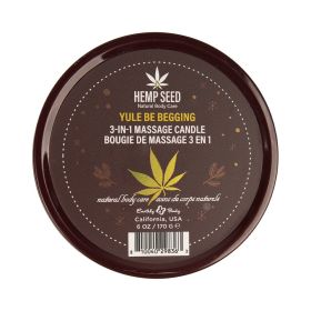 Earthly Body Hemp Seed 3 in 1 Massage Candle Yule Be Begging 6 oz.