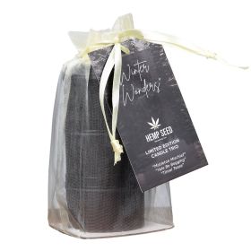 Earthly Body Hemp Seed 3 in 1 Massage Candle Holiday Trio: Mistletoe Mischief  Tinsel Tease  Yule Be Begging