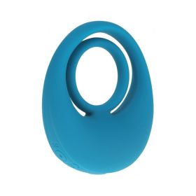 LEVELZ Vibrating Liquid Silicone Cock & Ball Ring Teal