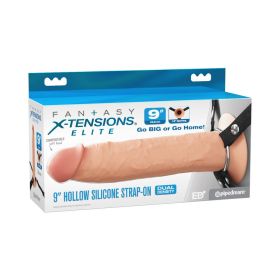 Fantasy X tensions Elite Silicone Hollow Strap On Dual Density 9 in. Light