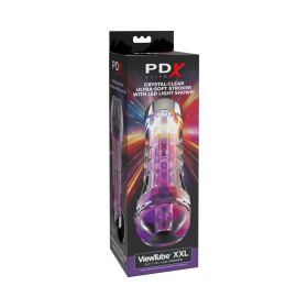 PDX Elite ViewTube XXL See Thru EZ Grip LED Stroker Clear