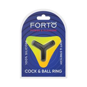 Forto F 59: Tri Cock & Ball Ring Black