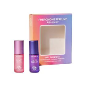 Eye of Love Pheromone Parfum Set 0.34 oz. Roll On Sunny Daze/Lilac Dream