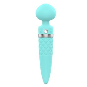 Pillow Talk Sultry Dual Ended Warming Massager Wand Teal