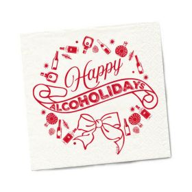 Twisted Wares Happy Alcoholidays Napkins 20