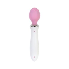 Luminous Rose Rechargeable Wand Massager Pink
