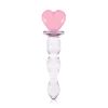 Crystal Heart Of Glass Wand and Vase - Pink