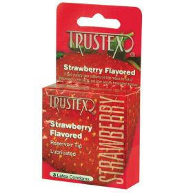 Trustex Flavored Condoms (Option: (Strawberry/3 Pack))
