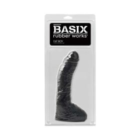 Basix Rubber Works Fat Boy 10 in. Dildo With Balls (Option: Black)