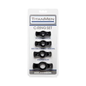TitanMen   Cock Ring Set (Option: Black)