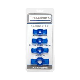 TitanMen   Cock Ring Set (Option: Blue)