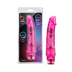 B Yours Vibe 6 Realistic 9.25 in. Vibrating Dildo (Option: Pink)