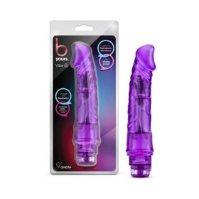B Yours Vibe 6 Realistic 9.25 in. Vibrating Dildo (Option: Purple)
