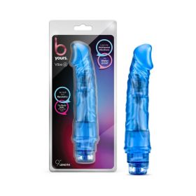 B Yours Vibe 6 Realistic 9.25 in. Vibrating Dildo (Option: Blue)