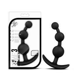 Luxe Be Me 3 Silicone Anal Beads Plug (Option: Black)