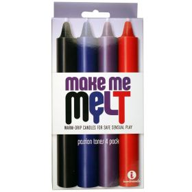The 9''s  Make Me Melt Sensual Warm (Option: Drip Candles  4 Pack  Passion Tones)