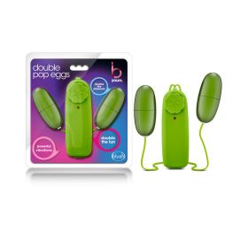 B Yours Double Pop Eggs Remote Controlled Dual Bullet Vibrator (Option: Lime)