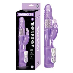 Energize Her Bunny 4 36 Function 6 Rotating Modes Dual Motor Waterproof (Option: Purple)
