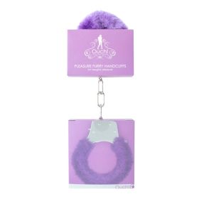 Ouch! Pleasure Furry Handcuffs With Quick Release (Option: Purple)