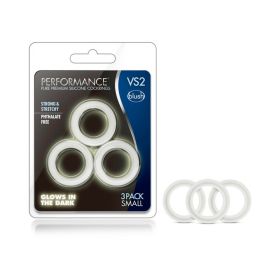 Performance VS2 Pure Premium Silicone Cockrings 3 Pack (Option: Small White)