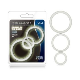 Performance VS4 Pure Premium Silicone Cockrings 3 Pack Set (Option: White)