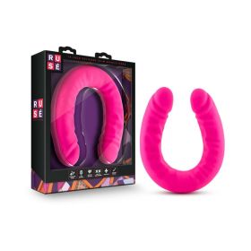 Ruse Realistic 18 in. Silicone Slim Double Dong Dual Ended Dildo (Option: Hot Pink)