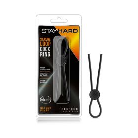 Stay Hard Silicone Loop Lasso/Bolo Cockring (Option: Black)
