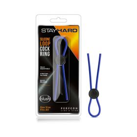 Stay Hard Silicone Loop Lasso/Bolo Cockring (Option: Blue)