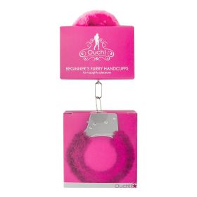 Ouch! Beginner''s Furry Handcuffs With Quick Release (Option: Pink)