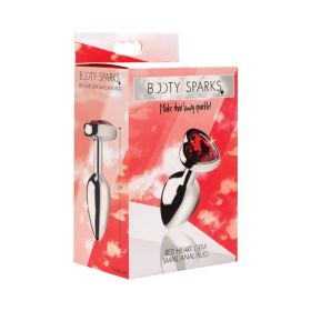 Booty Sparks Red Heart Gem Anal Plug (Option: Small)