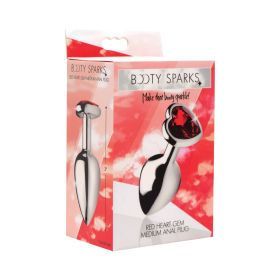 Booty Sparks Red Heart Gem Anal Plug (Option: Medium)