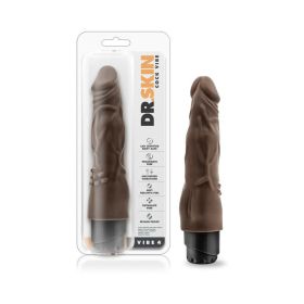 Dr. Skin Cock Vibe 4 Realistic 8 in. Vibrating Dildo (Option: Brown)